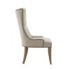 Button Tufted Captain Accent Chair, Cream