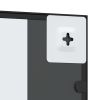 Iron Wall Mirror, Rectangle, 11.8" x 39.4", Black