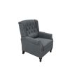 Classic High Back Recliner Chair, Waterproof Fabric, Dark Gray