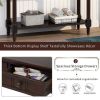 Traditional Console Table with 2 Drawers and Shelf, Espresso