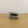 Living Room Sofa Ottoman, Gray Linen