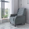 Classic High Back Recliner Chair, Waterproof Fabric, Dark Gray
