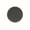 Beaded Iron Round Wall Mirror, 27", White