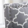 Geometric Print Accent Chairs, Set of 2, Grey and White