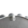 Beaded Iron Round Wall Mirror, 27", White