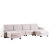 U shaped Sofa Bed with 2 Removable Ottomans, 3 Piece Set