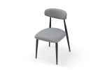 Mid-Century Modern Upholstered Dining Chairs, Set of 4, Grey