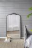 Arched Full Length Mirror, 66" x 36", Black Iron Frame
