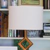 Slant Retro Oval Hardback Lampshade, White