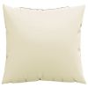 Fabric Throw Pillows, 19.7" x 19.7", Set of 4, Cream