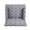 Geometric Print Accent Chairs, Set of 2, Grey and White