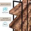 5 Tier Vintage Industrial Bookshelf, Metal Frame, MDF Board