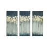 Gold Foil Abstract Canvas Wall Art, 15" x 35", Set of 3