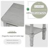 Narrow Console Table with 3 Drawers and Bottom Shelf, Gray