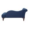 Modern Traditional Button Tufted Chaise, Blue