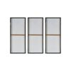 Gold Foil Abstract Canvas Wall Art, 15" x 35", Set of 3