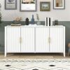 Sideboard Cabinet, U-Style Doors, Wood, 39.3'' x 21.6'' x 12.2'', White