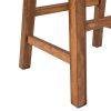 Counter Height Bistro Dining Stools, 23.6" x 17.7", 2-Piece Set, Walnut