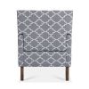 Geometric Print Accent Chairs, Set of 2, Grey and White