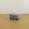 Living Room Sofa Ottoman, Gray Linen