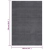 Soft Shaggy Area Rug, Washable, 63" x 90.6",  Anthracite