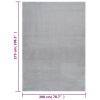 Shaggy Rug, 108.3" x 78.7", Polyester, Gray
