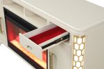 Jasmine TV Console With Electric Fireplace, Beige