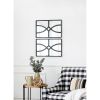Rectangular Wooden Accent Wall Mirrors, Antique Black Frame, Set of 2, 16" x 23"