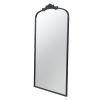 Arched Full Length Mirror, 66" x 36", Black Iron Frame