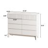 8-Drawer Storage Cabinet with Decorative Top Drawer, 47.29" x 37.8", White