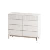 8-Drawer Storage Cabinet with Decorative Top Drawer, 47.29" x 37.8", White