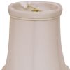Slant Tissue Shantung Chandelier Lampshade with Flame Clip, White (Set of 6)
