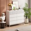 8-Drawer Storage Cabinet with Decorative Top Drawer, 47.29" x 37.8", White