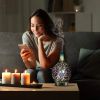 3D Fireworks Glass Aroma Oil Humidifier, 7 Color Led Night Light