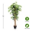 Artificial Bamboo Silk Tree with Decorative Planter, 5 Ft.