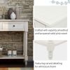 Traditional Console Table, 2 Drawers, Bottom Shelf, 29.9" x 35.43", Ivory White