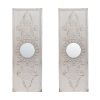 Wooden Wall Art Panels with Mirror Accents, White, Set of 2