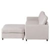 U shaped Sofa Bed with 2 Removable Ottomans, 3 Piece Set