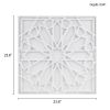 Medallion Wood Wall Decor, 23.6" x 23.6", White Finish