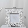 Resin Coral Picture Frame, 7" x 7", White