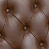 Button Tufted Lounge Armchair, Brown