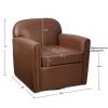 360 Degree Swivel Arm Chair, Faux Leather, Cognac