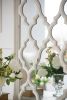 Design Paring Arabesque Pattern Mirror, 23.6" x 59.4", Distressed White