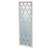 Design Paring Arabesque Pattern Mirror, 23.6" x 59.4", Distressed White