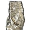 Modern Vase with Gold Texture, 20" Tall, Ceramic