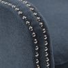 Modern Diamond Quilted Accent Chair with Double Nail Head Trim, Blue