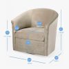 Swivel Barrel Accent Chair, Sand