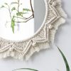 Boho Macrame Round Mirror - Woven Wall Hanging