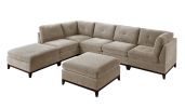 Modular Corner Wedge Sofa Chair, Camel