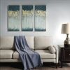 Gold Foil Abstract Canvas Wall Art, 15" x 35", Set of 3